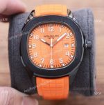 Clone Patek Philippe Aquanaut Auto 42mm Watches in Black and Orange